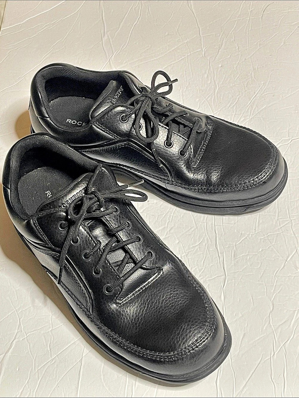 Rockport World Tour Classic Walking Shoe Men's Leather Oxfords Black US 12